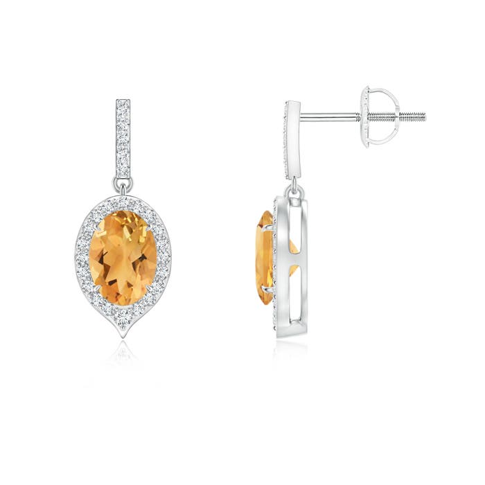 A - Citrine / 1.76 CT / 14 KT White Gold