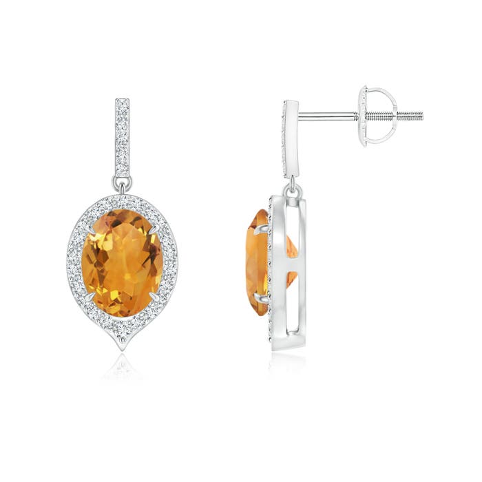 AA - Citrine / 2.48 CT / 14 KT White Gold