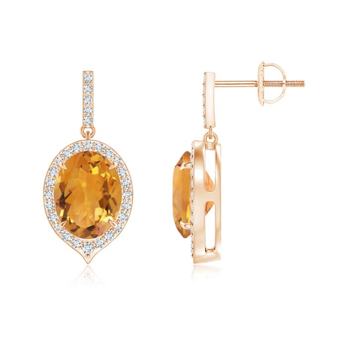 AA - Citrine / 3.6 CT / 14 KT Rose Gold