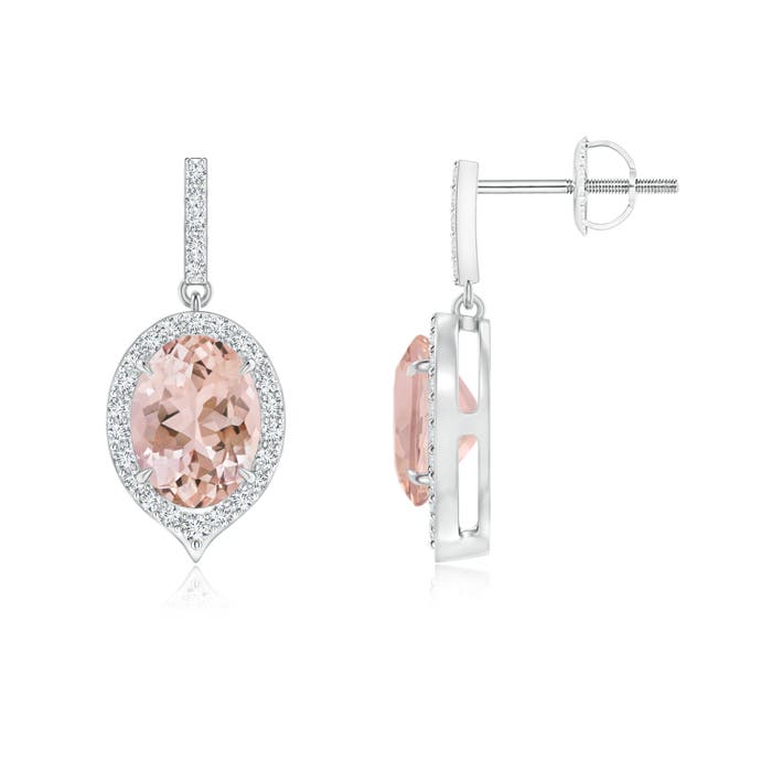 AAAA - Morganite / 2.48 CT / 14 KT White Gold