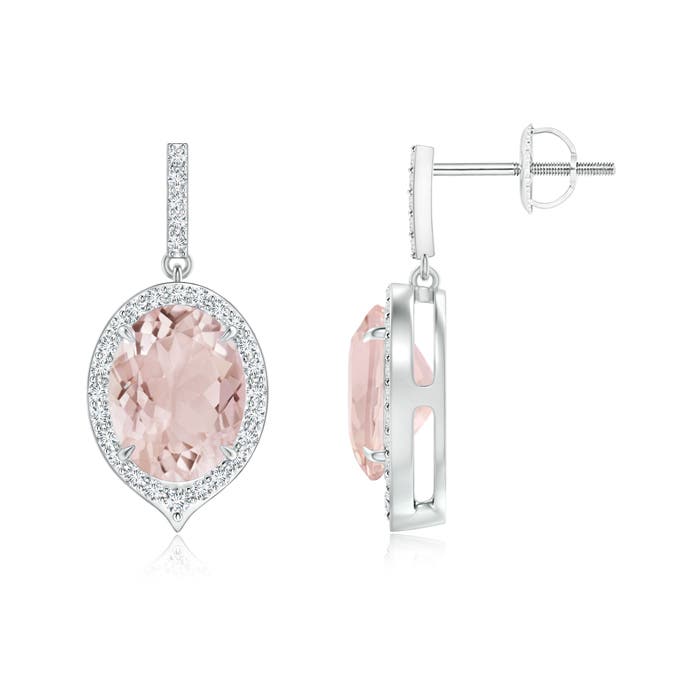 A - Morganite / 3.6 CT / 14 KT White Gold