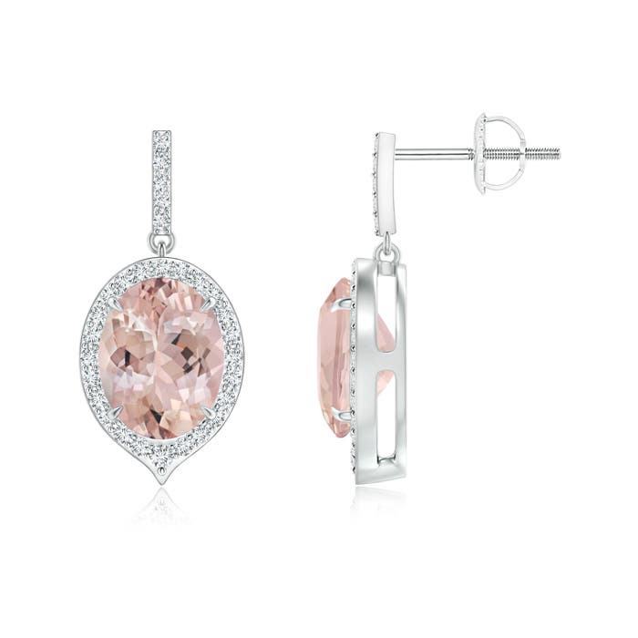 AA - Morganite / 3.6 CT / 14 KT White Gold