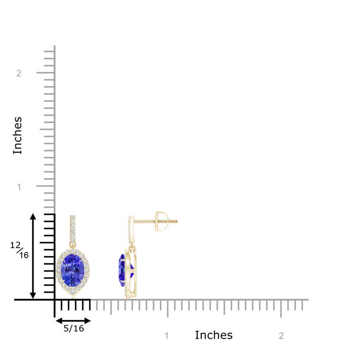 AAA - Tanzanite / 1.86 CT / 14 KT Yellow Gold