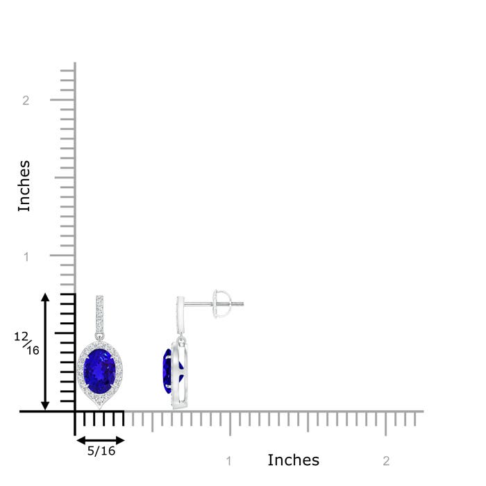 AAAA - Tanzanite / 1.86 CT / 14 KT White Gold