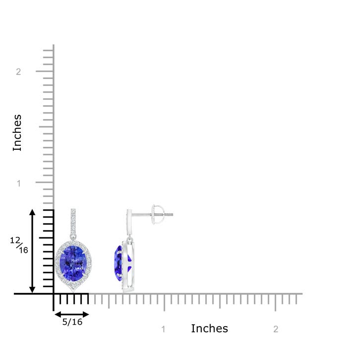 AAA - Tanzanite / 2.78 CT / 14 KT White Gold