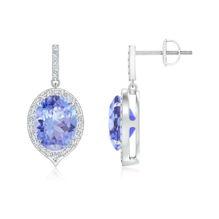 A - Tanzanite / 4.1 CT / 14 KT White Gold