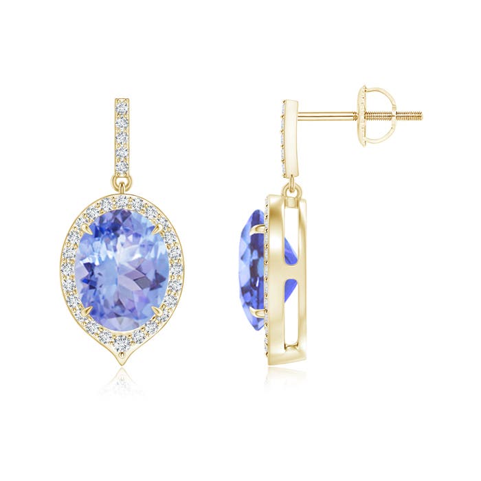 A - Tanzanite / 4.1 CT / 14 KT Yellow Gold