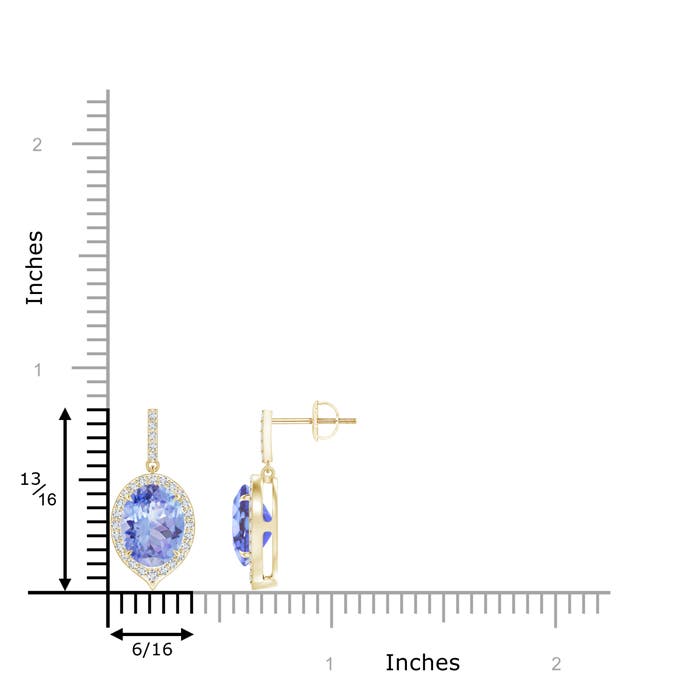 A - Tanzanite / 4.1 CT / 14 KT Yellow Gold