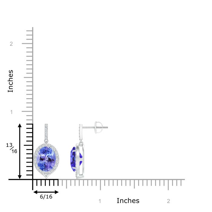 AA - Tanzanite / 4.1 CT / 14 KT White Gold