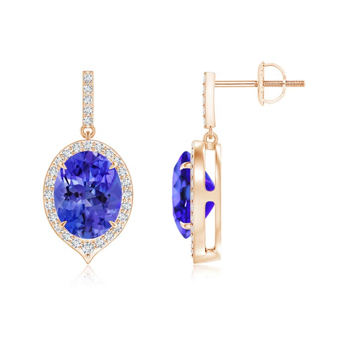 AAA - Tanzanite / 4.1 CT / 14 KT Rose Gold