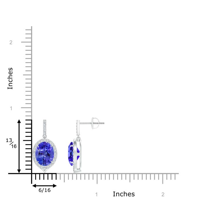 AAA - Tanzanite / 4.1 CT / 14 KT White Gold