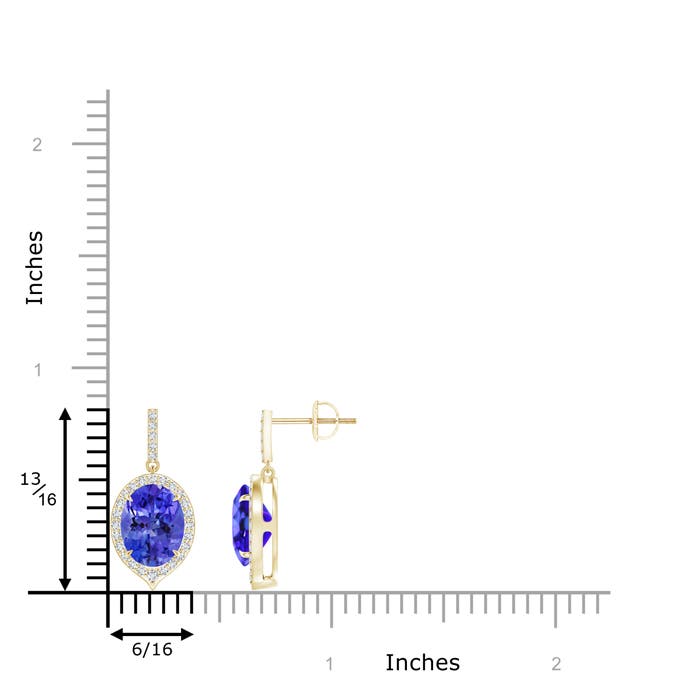 AAA - Tanzanite / 4.1 CT / 14 KT Yellow Gold