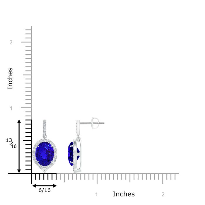 AAAA - Tanzanite / 4.1 CT / 14 KT White Gold