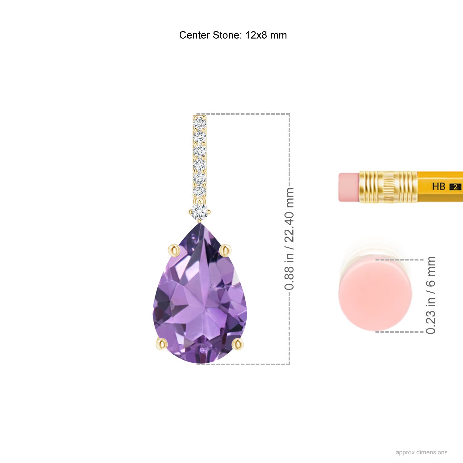 A - Amethyst / 5.3 CT / 14 KT Yellow Gold