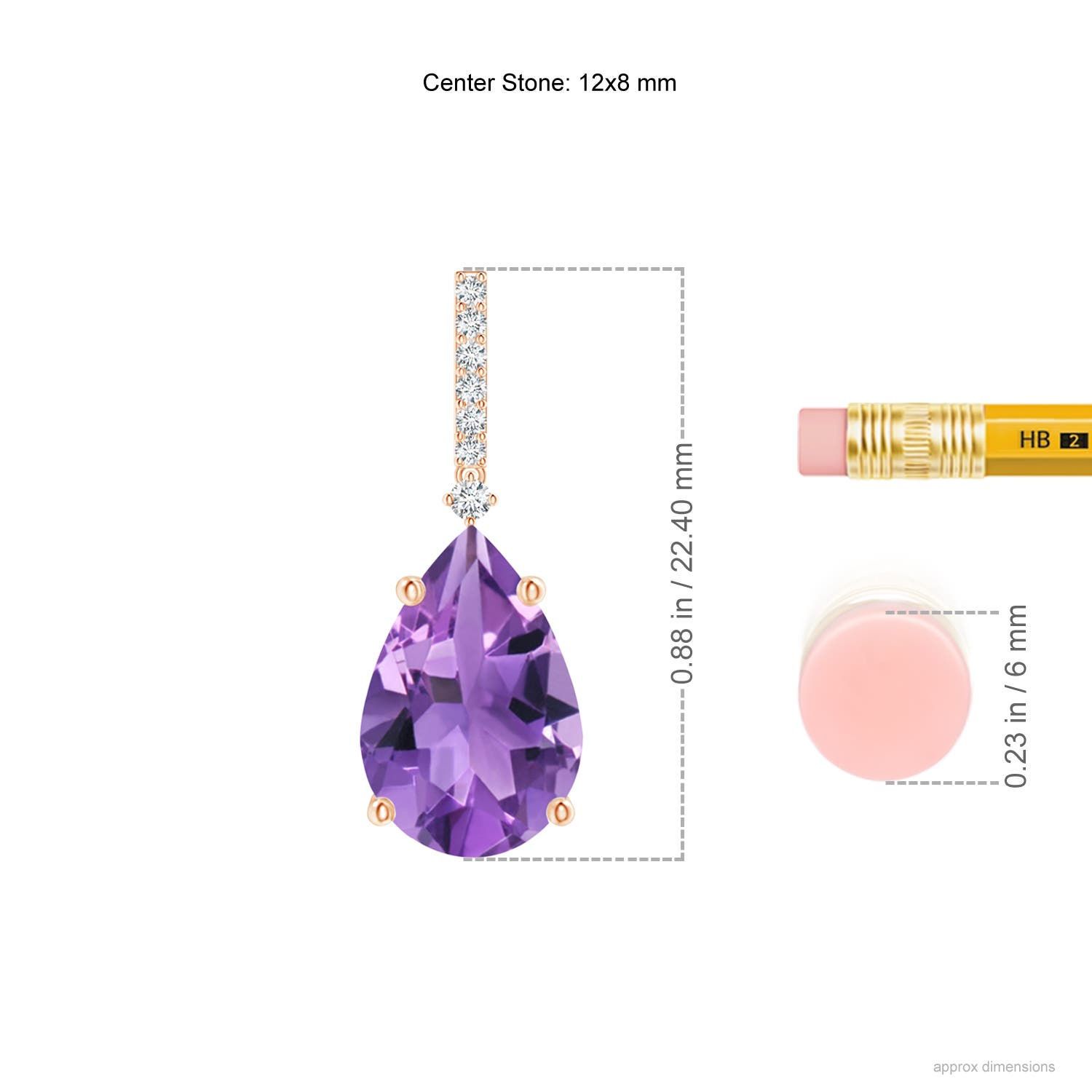 AA - Amethyst / 5.3 CT / 14 KT Rose Gold