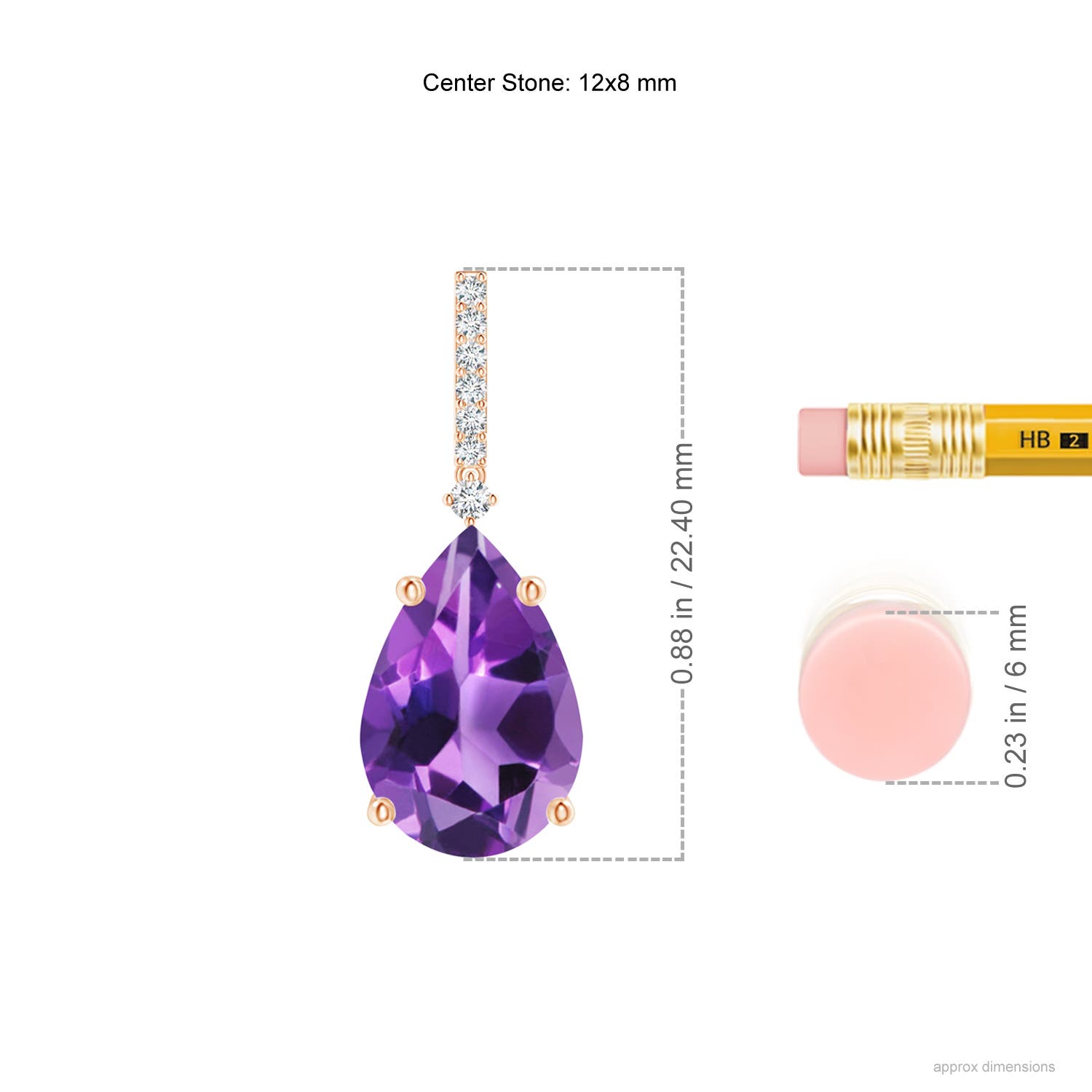 AAA - Amethyst / 5.3 CT / 14 KT Rose Gold