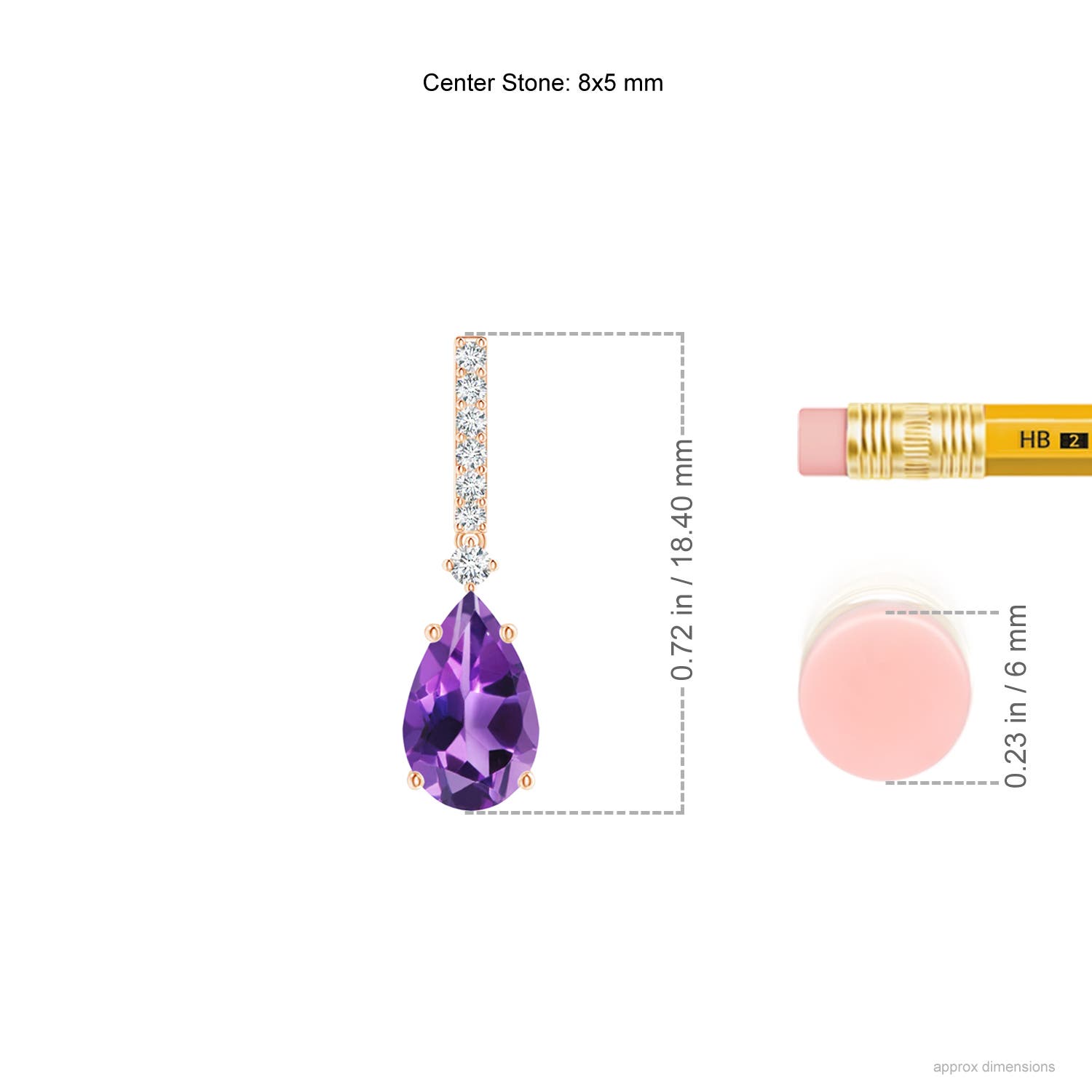 AAA - Amethyst / 1.5 CT / 14 KT Rose Gold