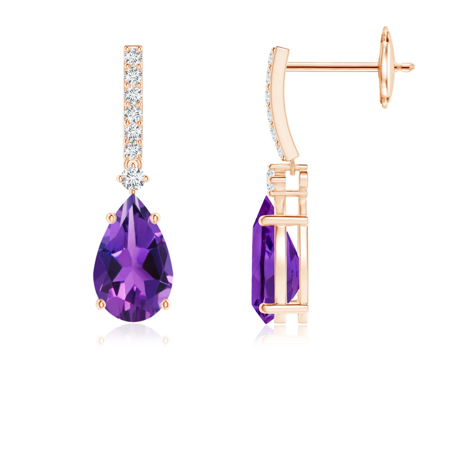 AAAA - Amethyst / 1.5 CT / 14 KT Rose Gold