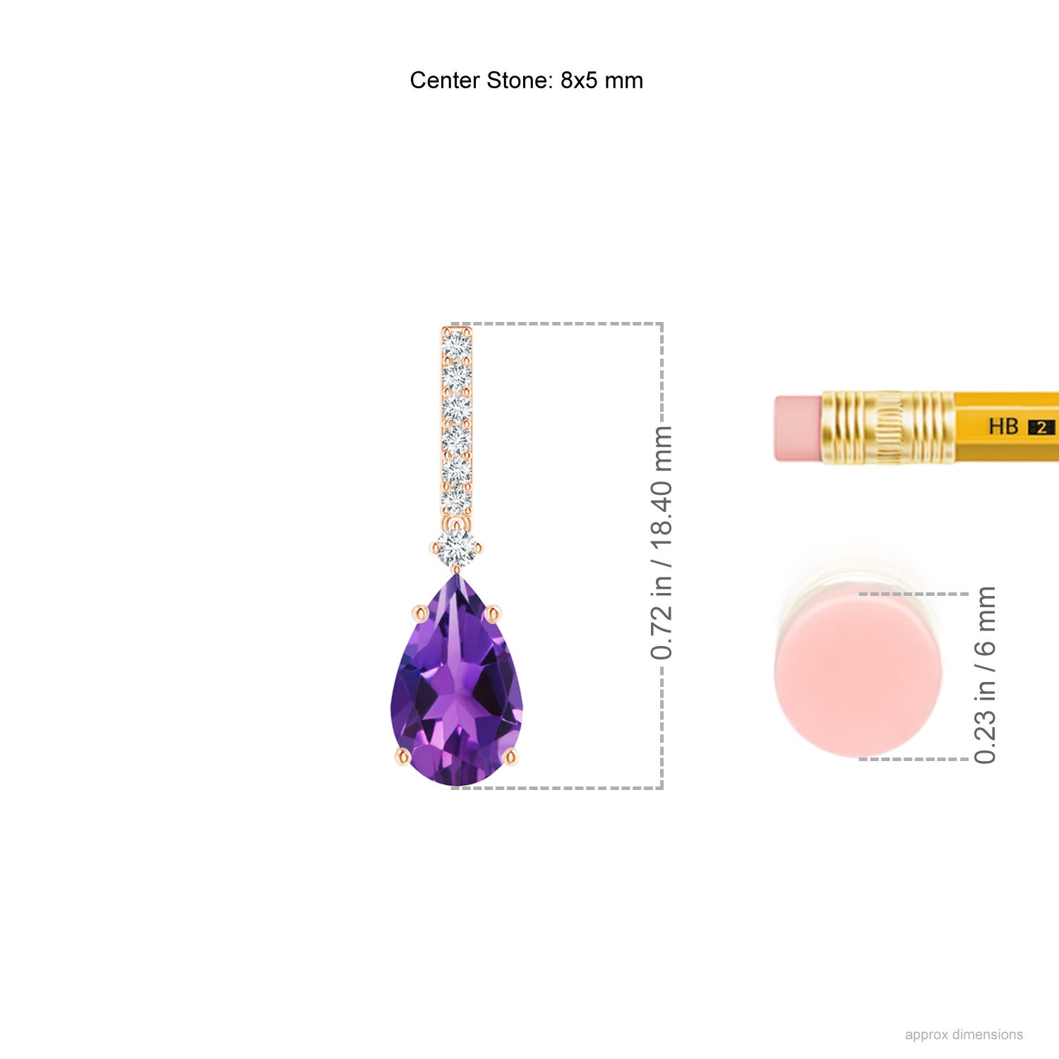 AAAA - Amethyst / 1.5 CT / 14 KT Rose Gold