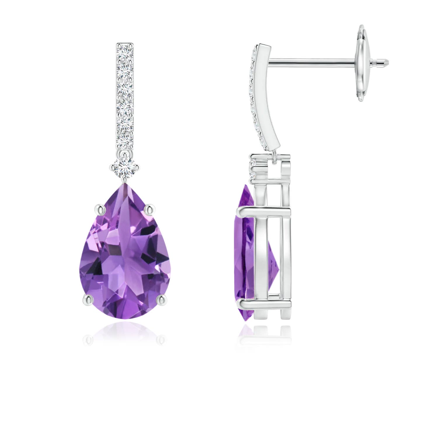 AA - Amethyst / 2.2 CT / 14 KT White Gold