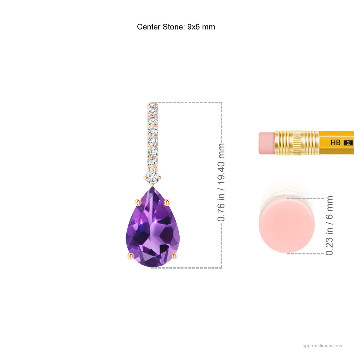 AAA - Amethyst / 2.2 CT / 14 KT Rose Gold