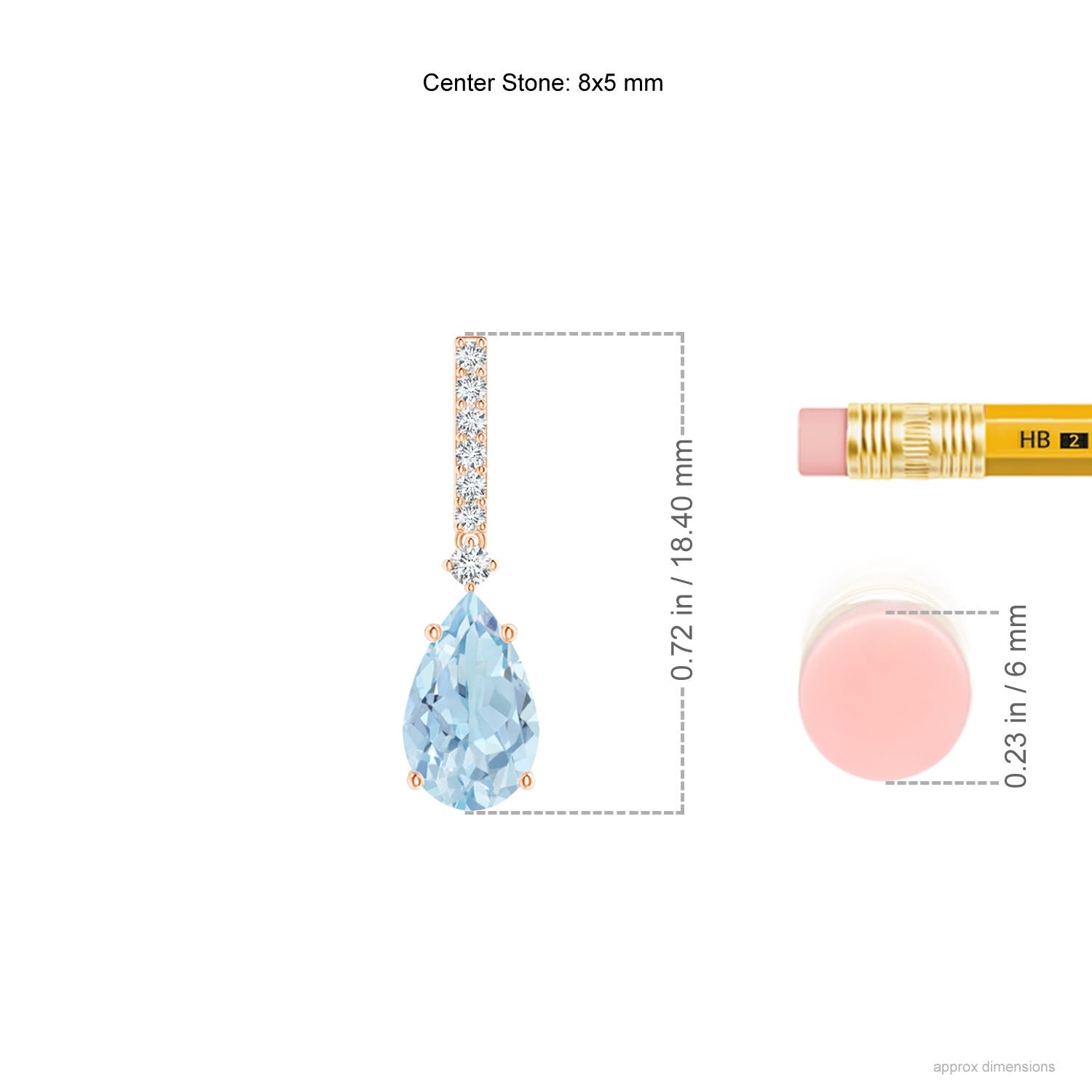 AA - Aquamarine / 1.4 CT / 14 KT Rose Gold