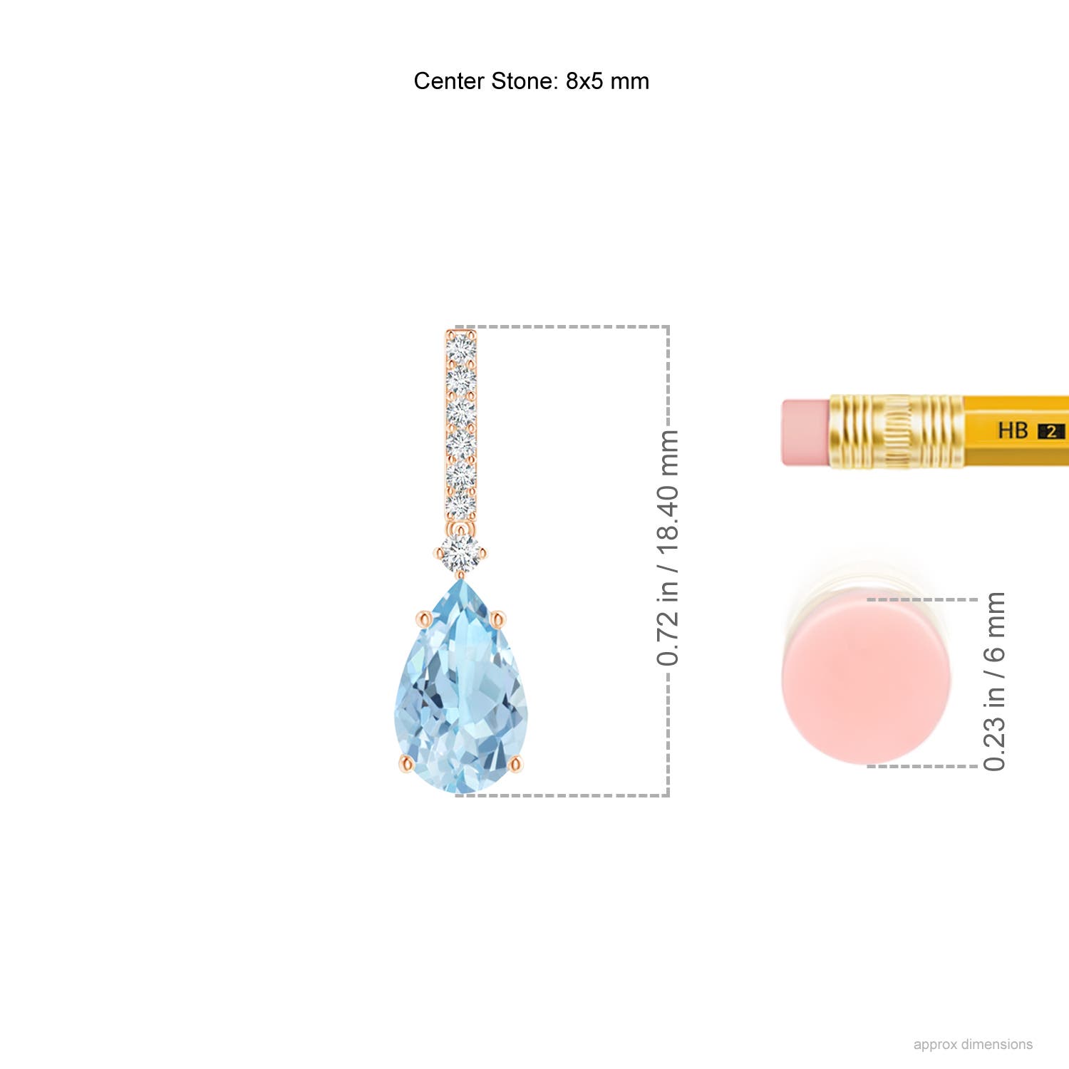 AAA - Aquamarine / 1.4 CT / 14 KT Rose Gold