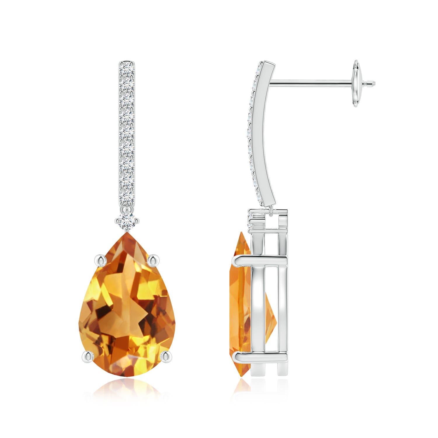 AA - Citrine / 4.8 CT / 14 KT White Gold