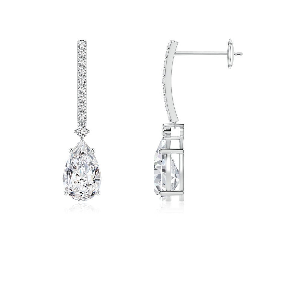 8x5mm HSI2 Pear-Shaped Diamond Drop Earrings in White Gold 