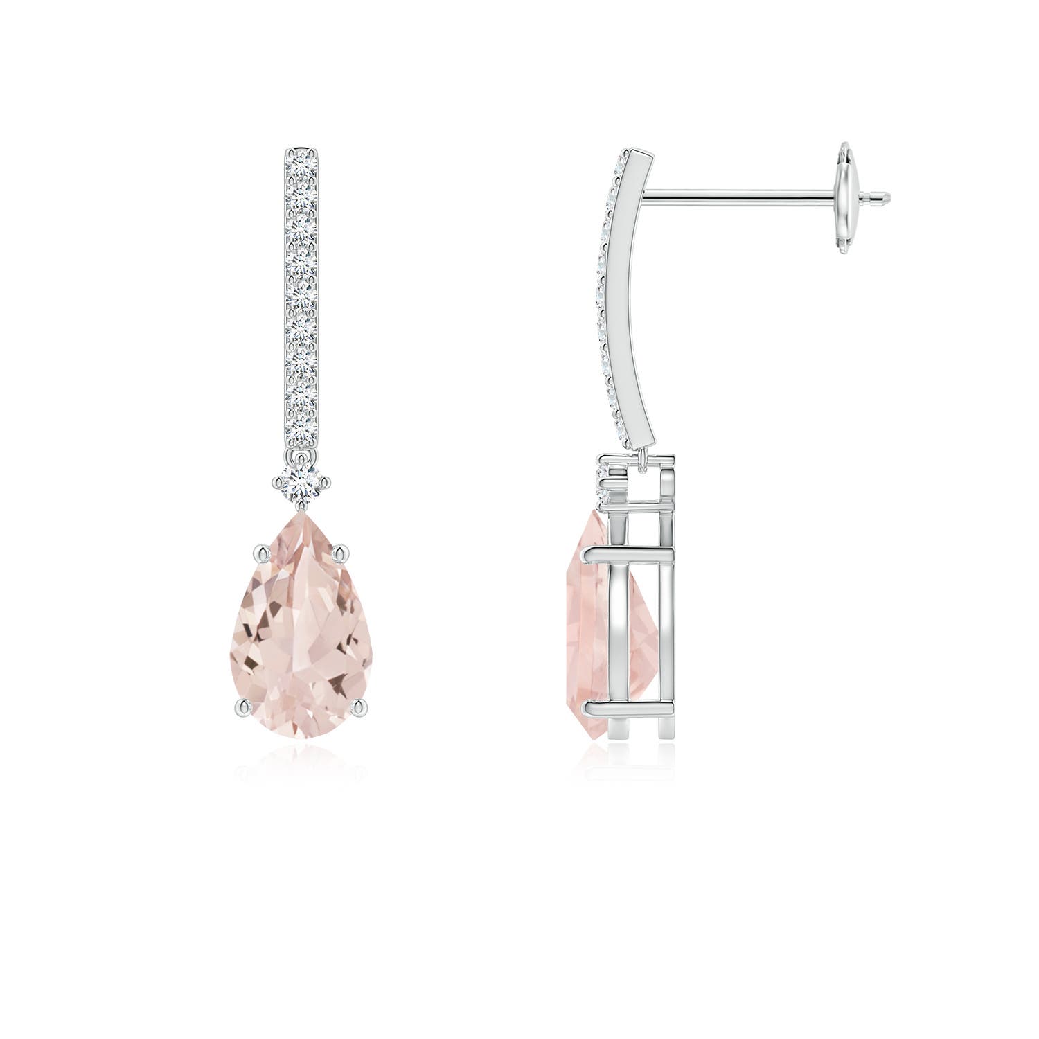 AA - Morganite / 1.8 CT / 14 KT White Gold