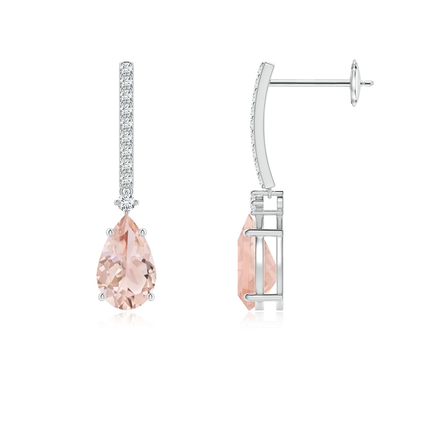 AAA - Morganite / 1.8 CT / 14 KT White Gold