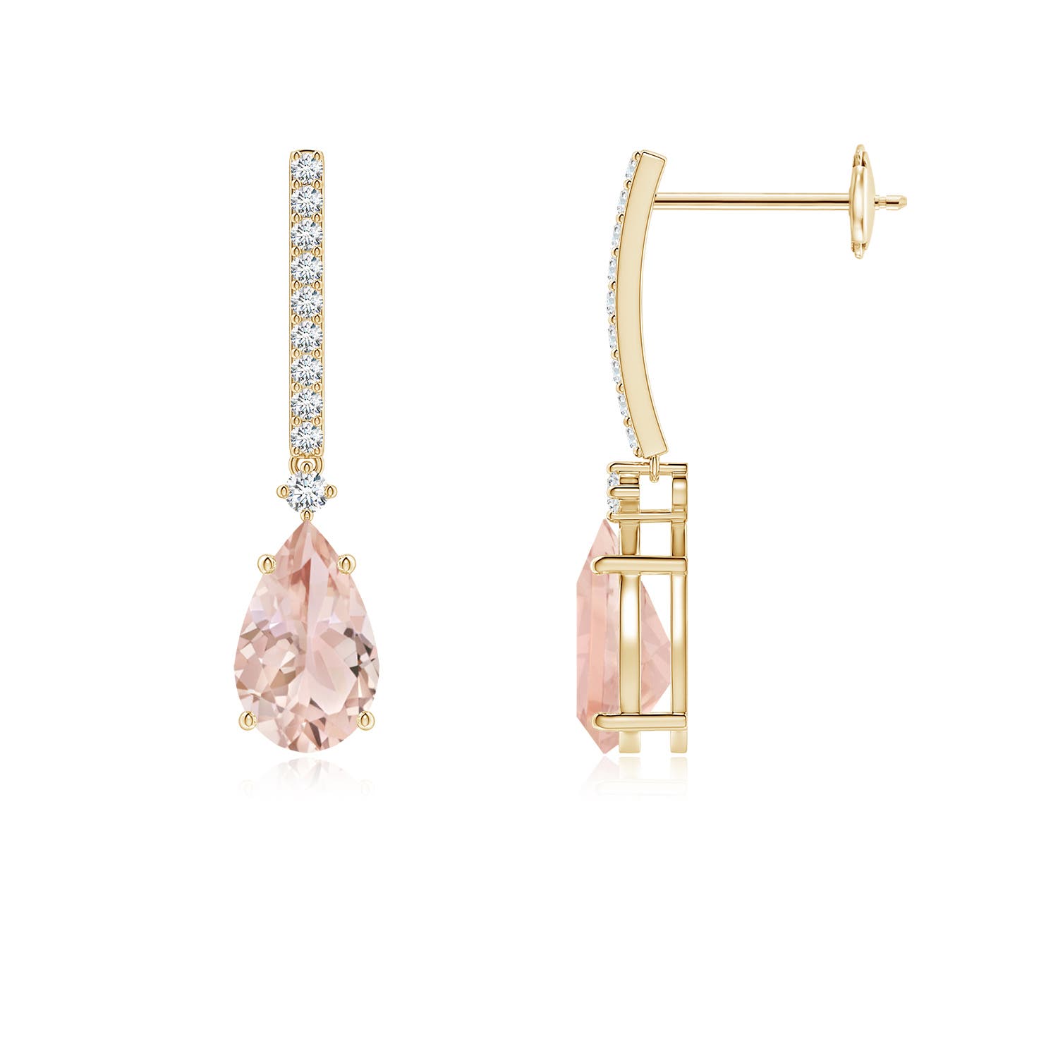 AAA - Morganite / 1.8 CT / 14 KT Yellow Gold