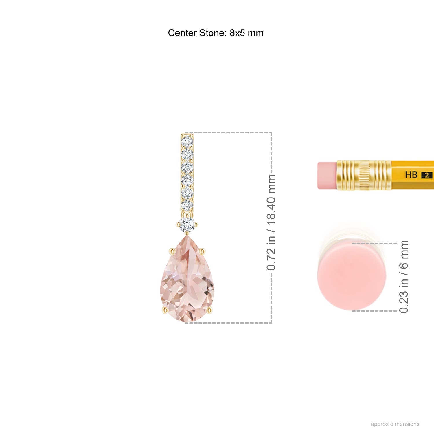 AAA - Morganite / 1.8 CT / 14 KT Yellow Gold