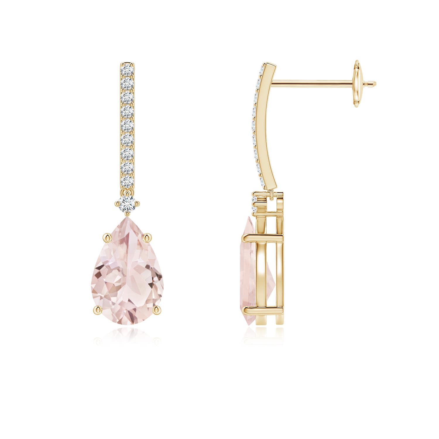 A - Morganite / 2.4 CT / 14 KT Yellow Gold