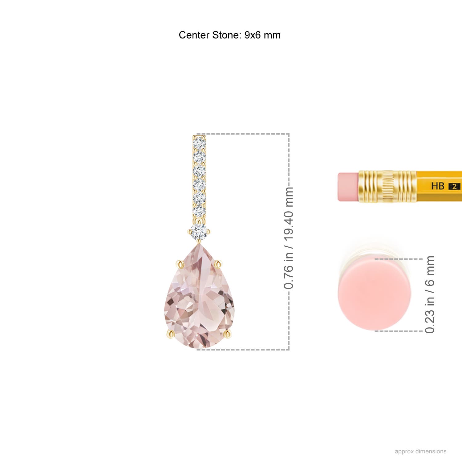 A - Morganite / 2.4 CT / 14 KT Yellow Gold