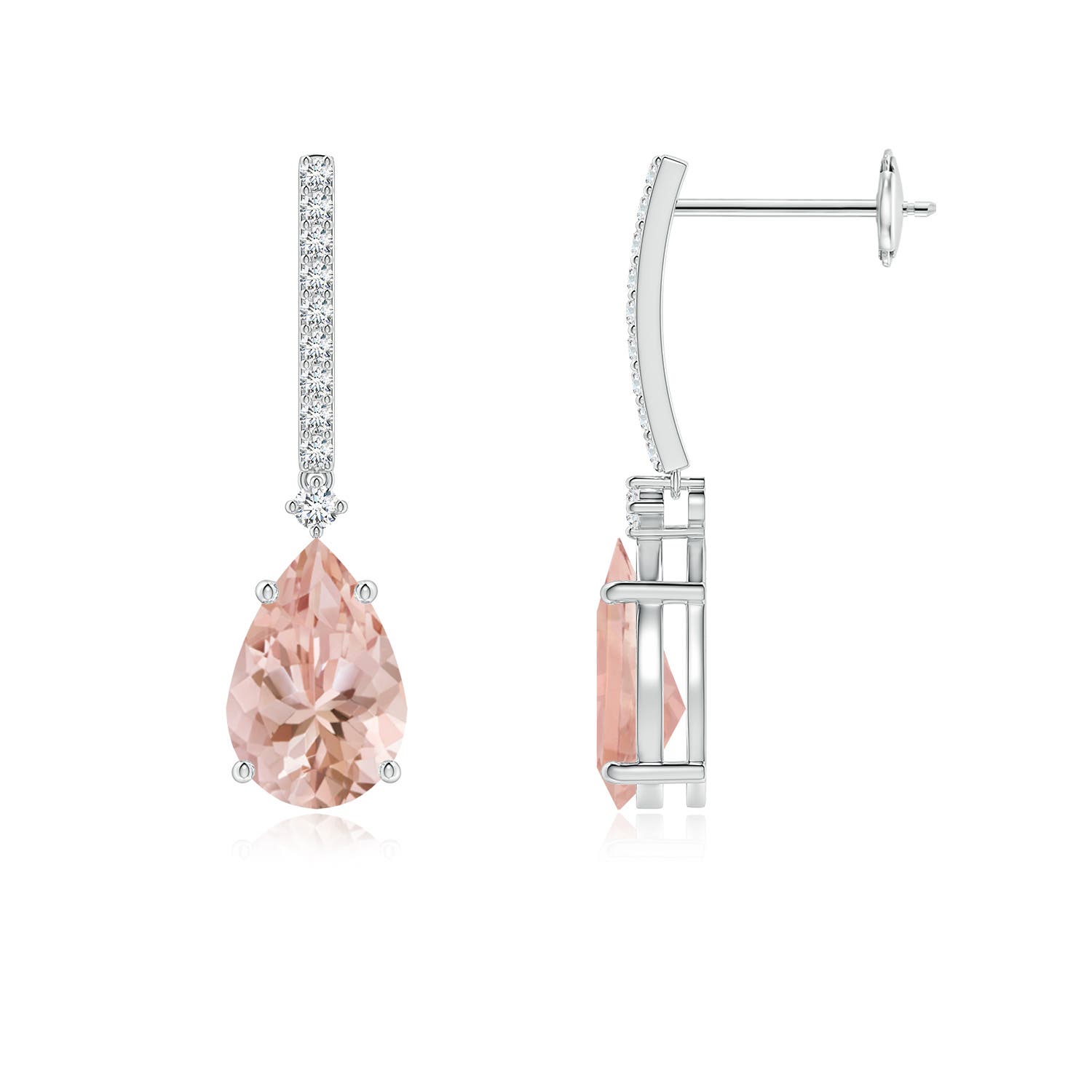 AAAA - Morganite / 2.4 CT / 14 KT White Gold