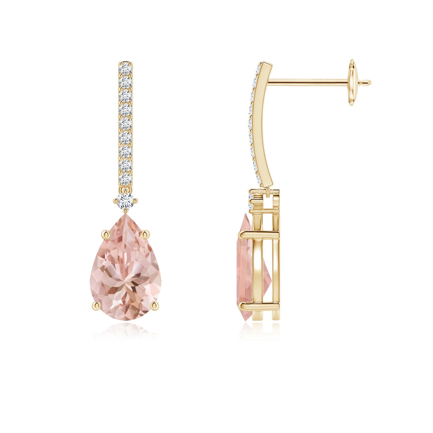 AAAA - Morganite / 2.4 CT / 14 KT Yellow Gold