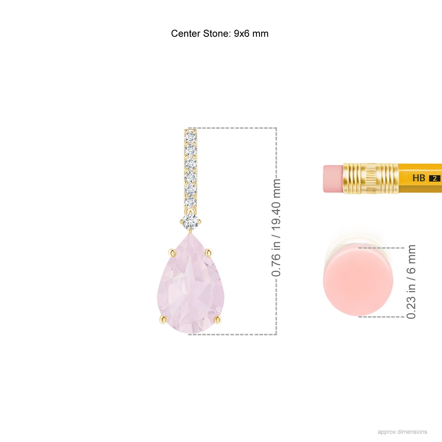 A - Rose Quartz / 2.7 CT / 14 KT Yellow Gold