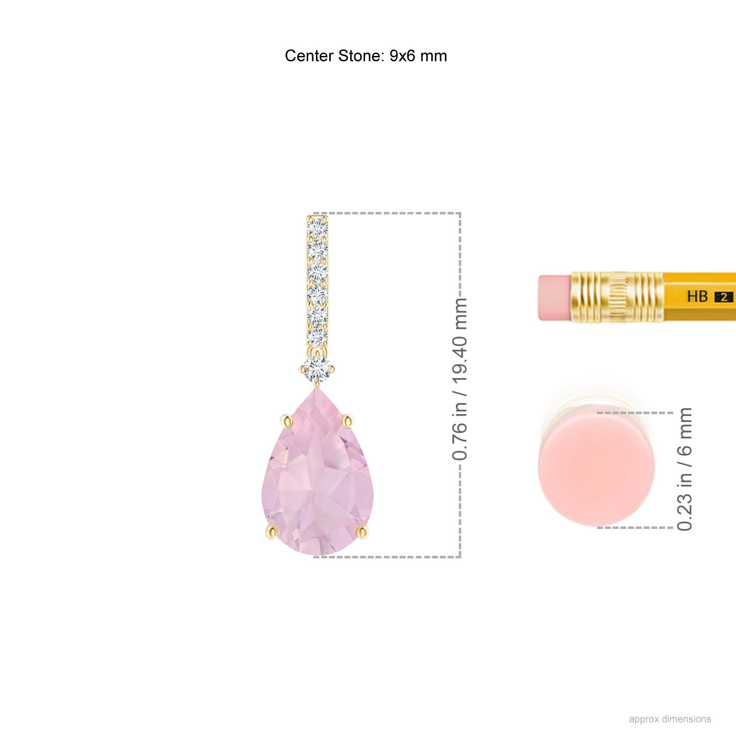 AAA - Rose Quartz / 2.7 CT / 14 KT Yellow Gold