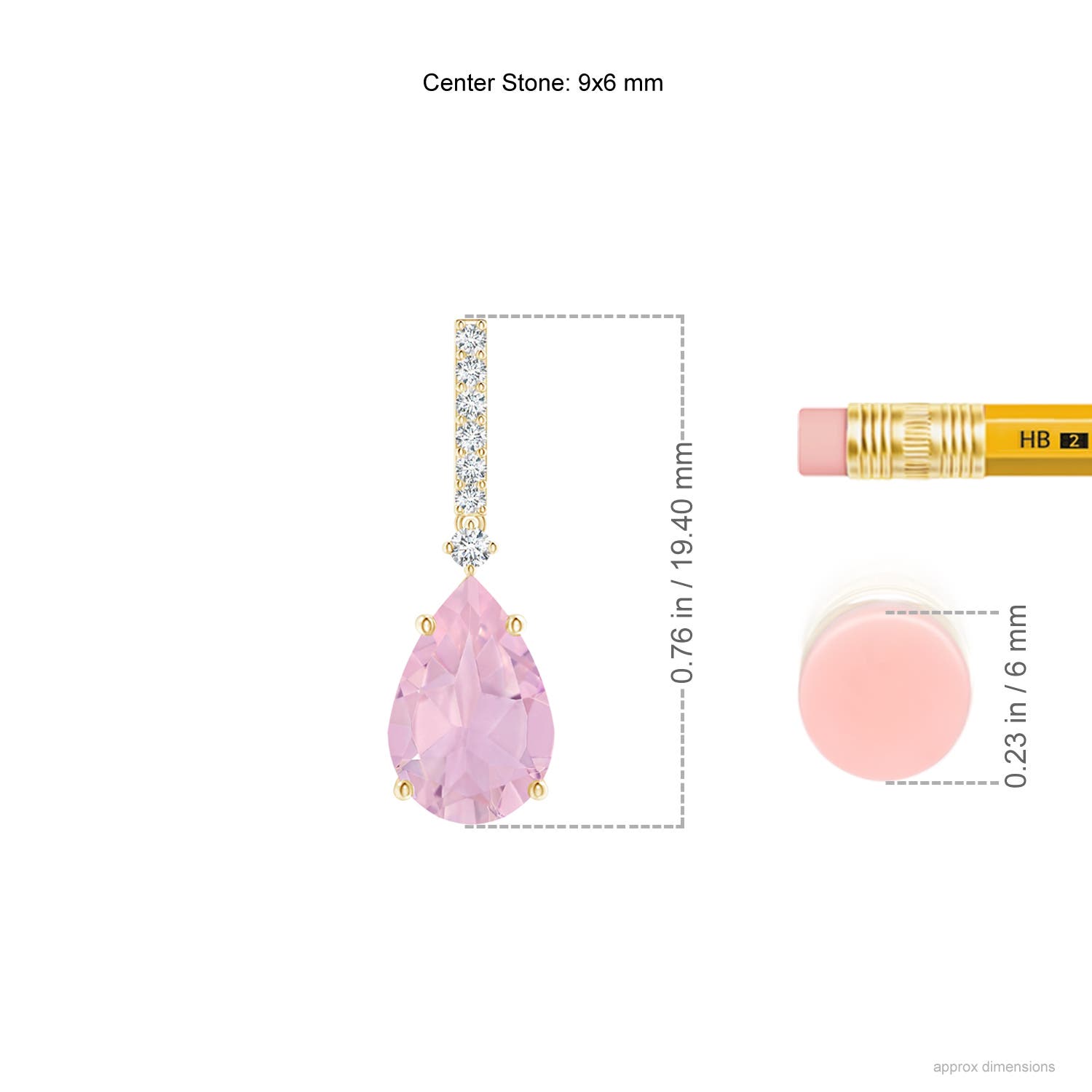 AAAA - Rose Quartz / 2.7 CT / 14 KT Yellow Gold