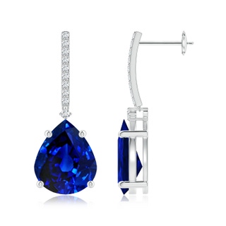 Pear Lab-Grown Lab Grown Blue Sapphire