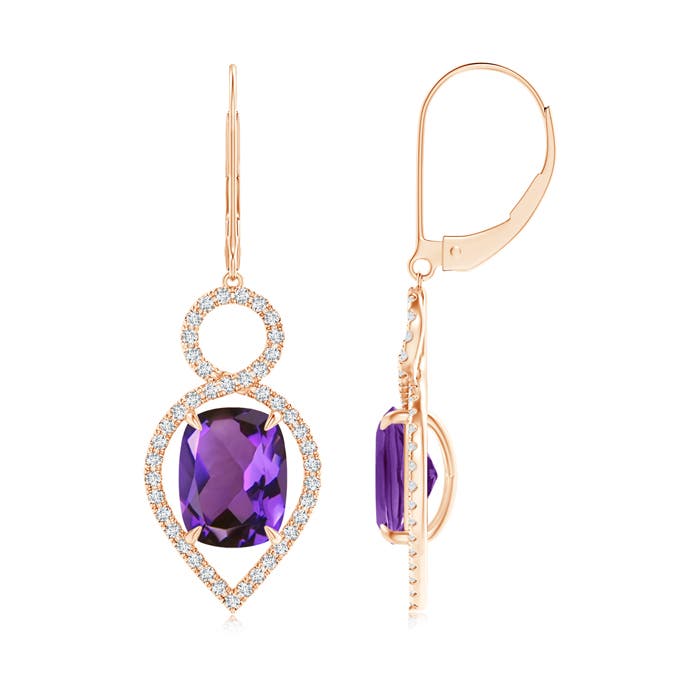 AAAA - Amethyst / 4.43 CT / 14 KT Rose Gold