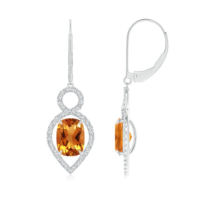 AAA - Citrine / 3.07 CT / 14 KT White Gold