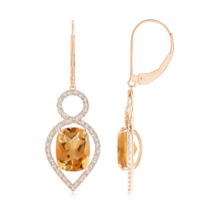 A - Citrine / 4.33 CT / 14 KT Rose Gold