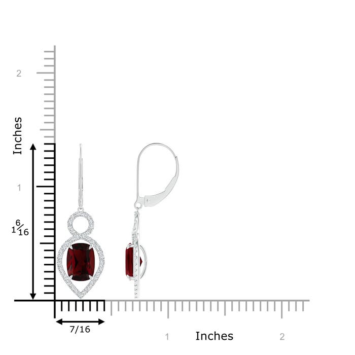 AA - Garnet / 3.57 CT / 14 KT White Gold