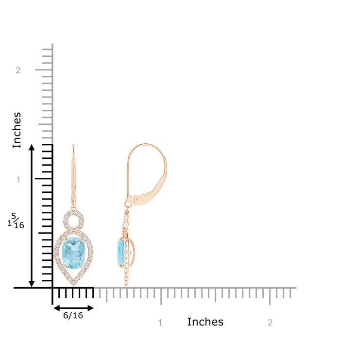 A - Swiss Blue Topaz / 2.33 CT / 14 KT Rose Gold