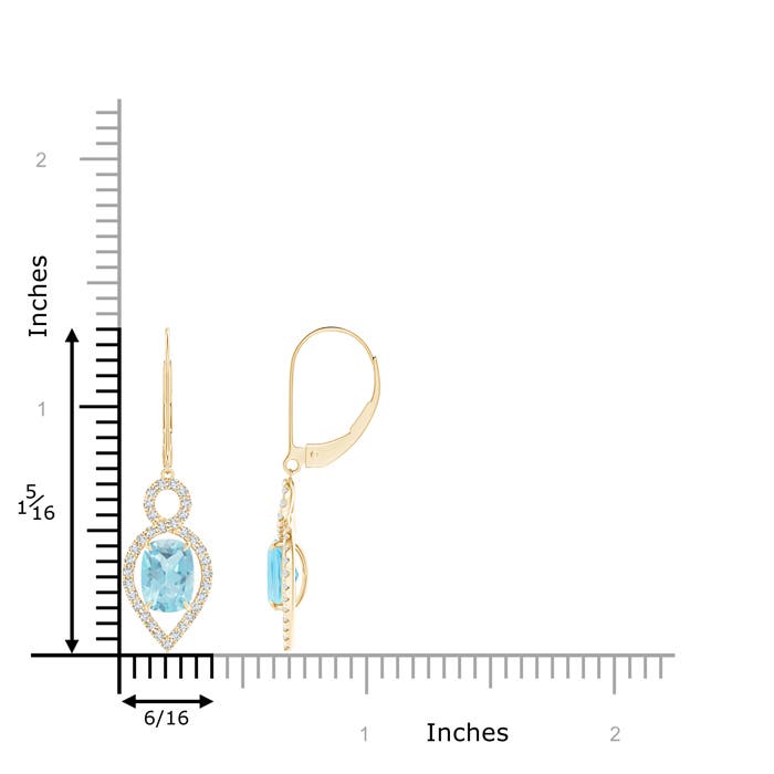 A - Swiss Blue Topaz / 2.33 CT / 14 KT Yellow Gold