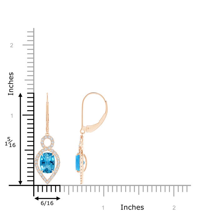 AAAA - Swiss Blue Topaz / 2.33 CT / 14 KT Rose Gold