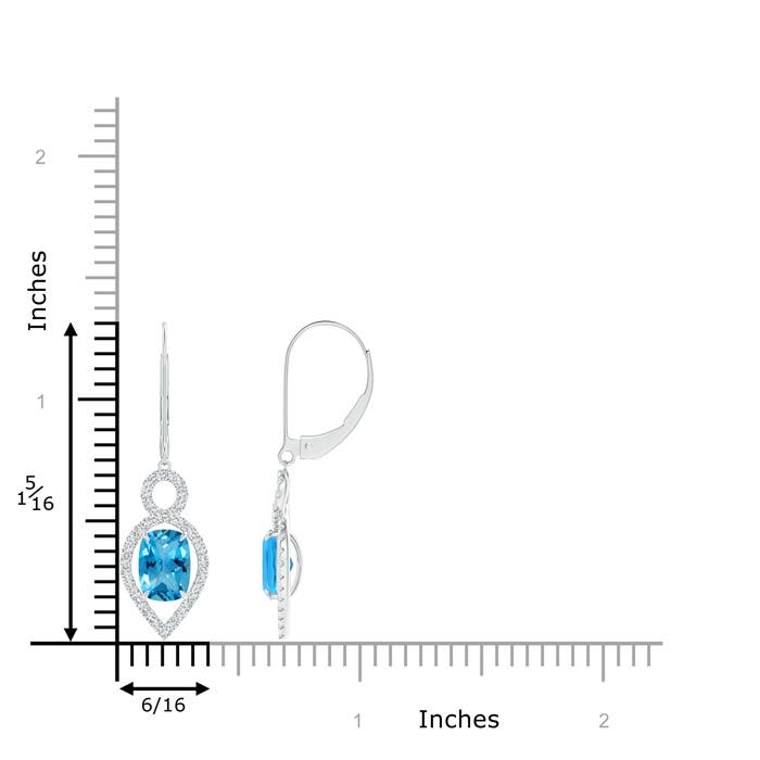 AAAA - Swiss Blue Topaz / 2.33 CT / 14 KT White Gold