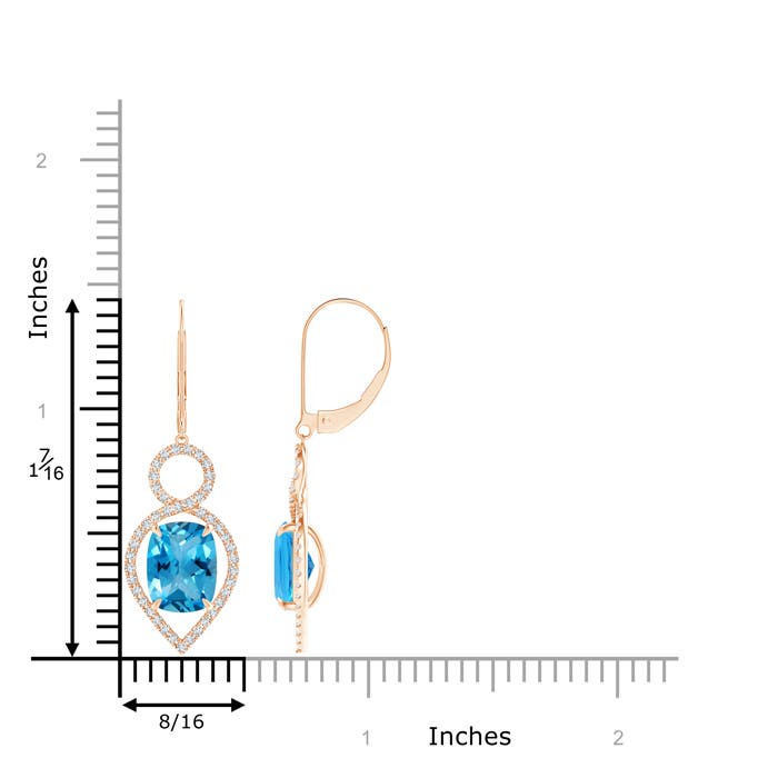 AAAA - Swiss Blue Topaz / 4.83 CT / 14 KT Rose Gold